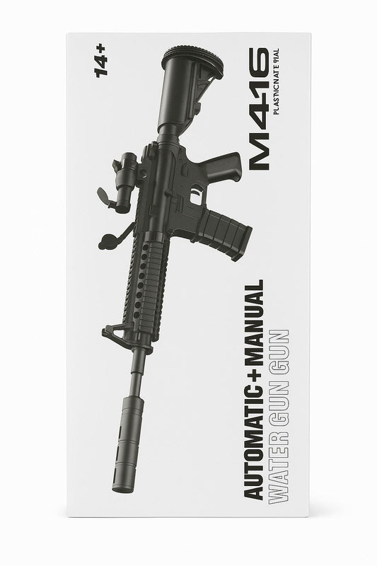Pistola de Água M416 Automática + Manual – Diversão Garantida!