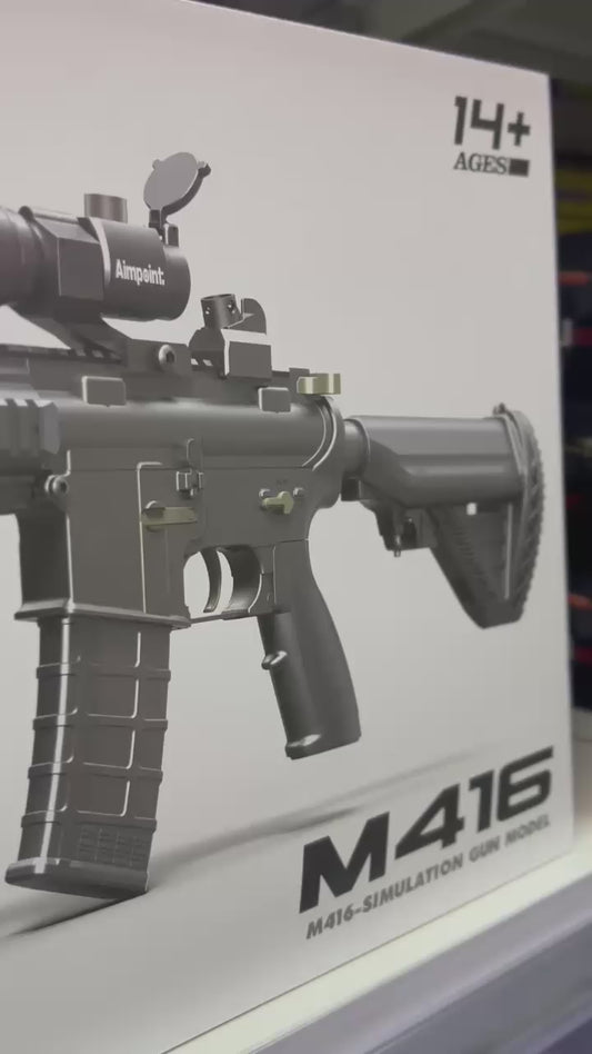 Pistola de Água M416 Automática + Manual – Diversão Garantida!